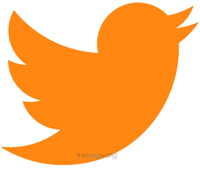 Twitter Logo Orange PNG twitter logo,twitter,orange,bird,social media,vector,png,transparent background,HD